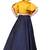 Kids Wedding Wear Designer Yellow Blouse And Blue Lehenga Choli For Girls 