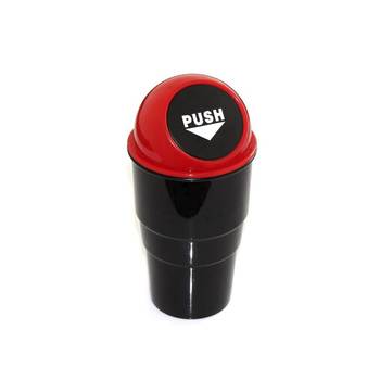 Mini Car Trash Bin Can Holder Dustbin -Black (L 17 x W 6.5 cms) 2