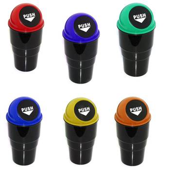 Mini Car Trash Bin Can Holder Dustbin -Black (L 17 x W 6.5 cms) 5