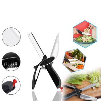 Clever Cutter 2-in-1 Food Chopper Multifunction Kitchen vegetable Scissors Cutter 1