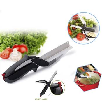 Clever Cutter 2-in-1 Food Chopper Multifunction Kitchen vegetable Scissors Cutter 2