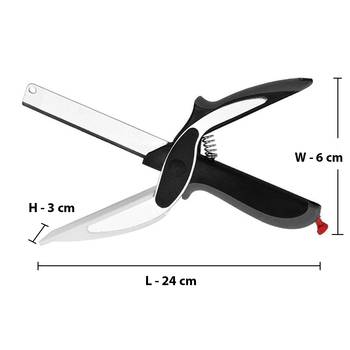 Clever Cutter 2-in-1 Food Chopper Multifunction Kitchen vegetable Scissors Cutter 4