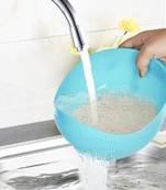 Plastic Rice Bowl Storing and Straining  Washing Bowl for Fruits, Vegetables