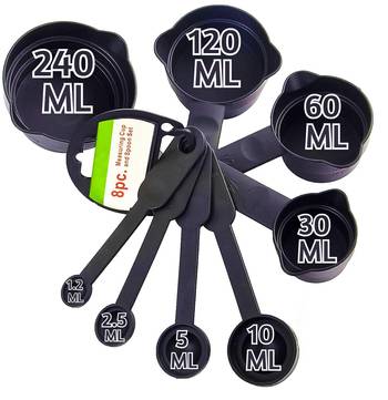 8 Piece Measuring Cup & Spoon Set Multi Purpose Kitchen Tool (Assorted Color) 4