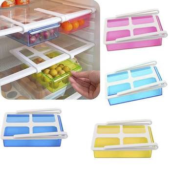 04 pcs Unbreakable plastic Fridge Tray Fruits/Vegetables Kitchen Rack (Assorted Color) 1