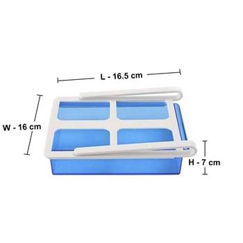 04 pcs Unbreakable plastic Fridge Tray Fruits/Vegetables Kitchen Rack (Assorted Color) 4