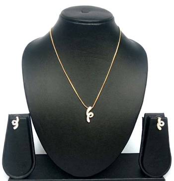 RozMili latest Designer American Diamond silver Red stone pendant set with earrings for women and  Girls 2