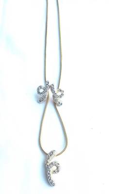 RozMili latest Designer American Diamond silver Red stone pendant set with earrings for women and  Girls 4