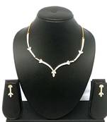 Designer silver American Diamond Necklace set for women and Girls