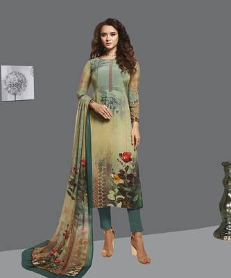 Multicolor digital print crepe salwar 1
