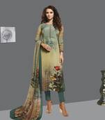 Multicolor digital print crepe salwar