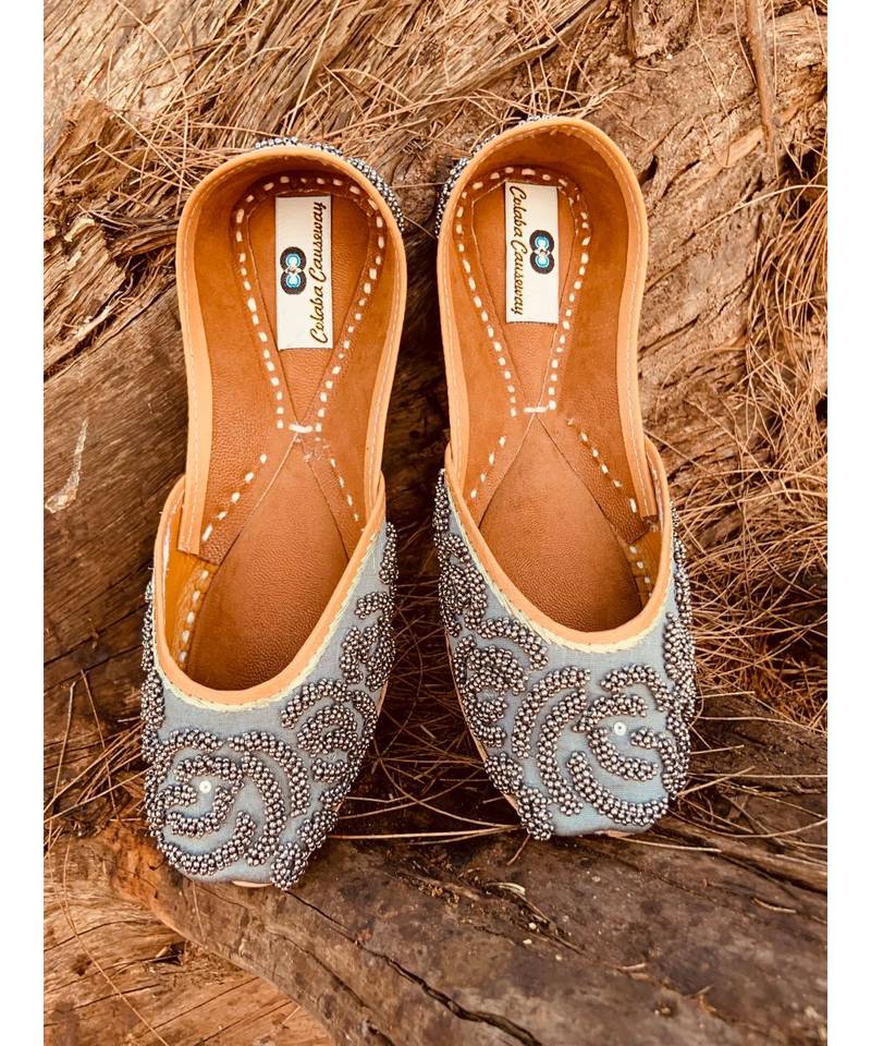 women grey leather flats COLABA CAUSEWAY 3330331