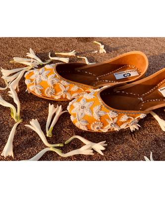 women yellow leather flats 1