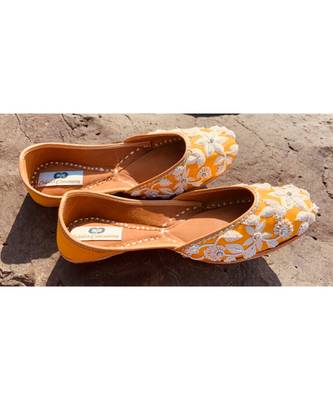 women yellow leather flats 3
