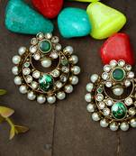 Green onyx chandbali