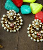 White onyx chandbali