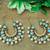 Blue onyx hoops