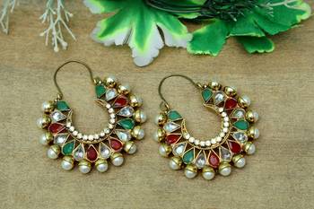 Multicolor onyx hoops 1