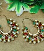 Multicolor onyx hoops