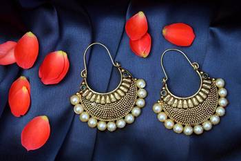 Blue onyx hoops 1
