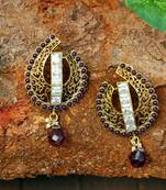 Purple onyx earrings