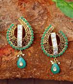 Green onyx earrings