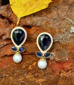 Blue onyx earrings