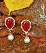Red onyx earrings