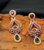 Purple onyx earrings