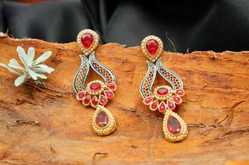 Pink onyx earrings 1