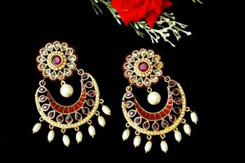Purple onyx chandbali 2