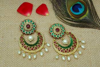 Multicolor onyx chandbali 1