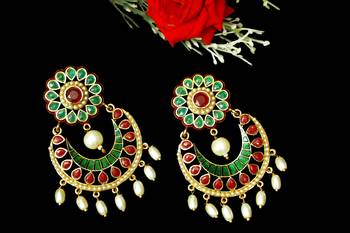 Multicolor onyx chandbali 2
