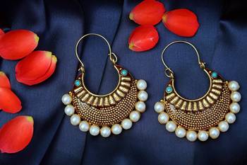 Blue onyx hoops 1