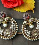 Purple onyx chandbali