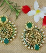 Green onyx chandbali