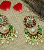 Green onyx chandbali