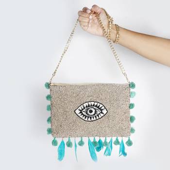 Beaded Feather Bag 1