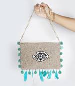 Beaded Feather Bag