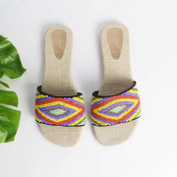Aztec Multicolour bead slider with Jute Insole 4