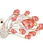 Beige cubic zirconia brooch