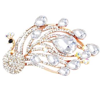White cubic zirconia brooch 1