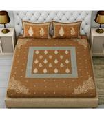 blue printed cotton King bed-sheets