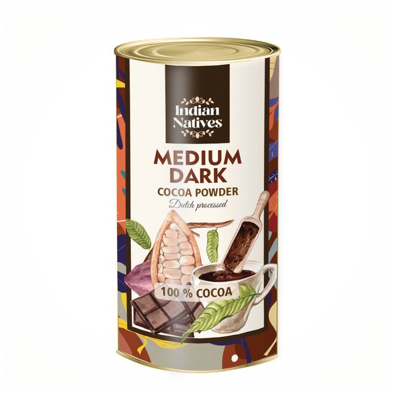 Indian Natives Oraganic Medium Dark 100% Cocoa Powder