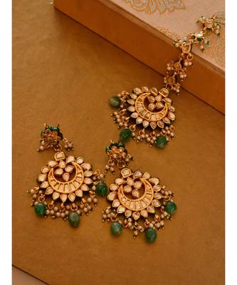 Bridal Earrings and Maang Tikka Set 1