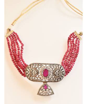 Gorgeous Red Indo Western Choker 2