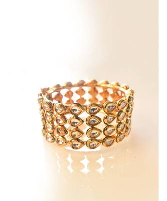 Sophisticated Four Line Kundan Bracelet 2