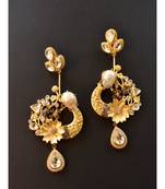 Handcrafted Delicate Golden Flower Earring