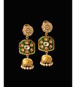 Gorgeous Hand painted Kundan Earring