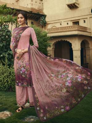 Pink digital print crepe salwar 1